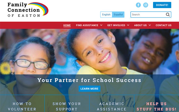 www.familyconnectionofeaston.org desktop screenshot